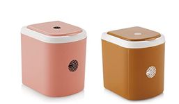 Nabhya Combo Of 2 pc Mini Waste Bin Disposal Dustbin for Car Office Desk and Home Use (Brown,Pink)