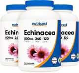 Nutricost Echinacea 800mg, 240 Capsules, 3 Bottles - Vegetarian Caps, Non GMO, Gluten Free, 120 Servings