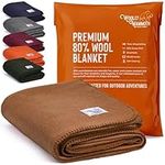 Woolly Mammoth Woolen Company Explorer Collection Wool Blanket (Tan)