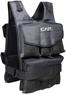 CAPHAUS 80 Lb Adjustable Weighted Vest, Strength Training Weight Vest, Quick-Release Workout Vest for Men and Women, for Workout Running, Regular length, Weight Included.