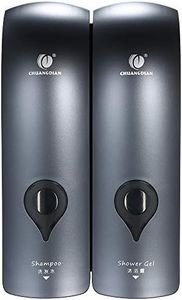 2 x 300ml Dispensador de Jabón de Pared, Ducha, Champú, Loción, Espacio para Baño Cocina Hotel
