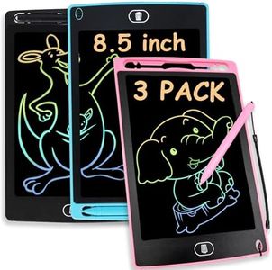 3 Packs LCD Writing Tablet for Kids Toys, 8.5inch Doodle Board Drawing Pads for 2 3 4 5 6 7 8 Years Old Boys Girls Gifts, Toddlers Travel Game Toys Scribble Boards, Pink+Blue+Black