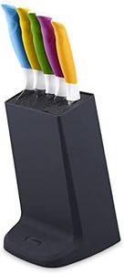 Zyliss E920247 Comfort Juego de Bloques de Cuchillos de 5 Piezas, Acero Inoxidable Japonés, Multicolor/Negro, Set de Cuchillos Cocina con Portacuchillos, Apto Para Lavavajillas
