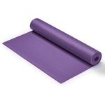 Sunny Health & Fitness Yoga Mat, Non Slip Exercise Mat for Home Yoga, Pilates, Stretching, Floor & Fitness Workouts, Purple - NO. 031-P