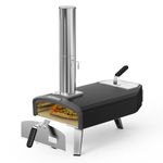 Mimiuo Upgraded Outdoor Pizza Oven, Wood&Charcoal Pizza Oven, Wood Fired Pizza Oven, Portable Pizza Maker for Outdoor Cooking and Garden