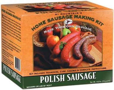 Hi Mountain Seasonings ǀ POLISH Sausage Making Kit ǀ Includes Sausage Seasoning, Cure, Natural Hog Casings, and Simple-to-Follow Directions ǀ Creates 30 lbs of Delicious Polish Sausage