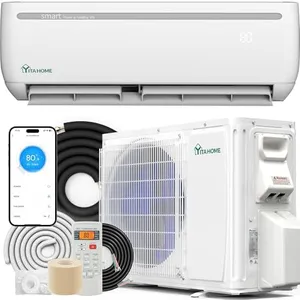 YITAHOME 24000 BTU Mini Split Air Conditioner Heat Pump System, Wifi Enabled 18.5 SEER2 208-230V Inverter Ductless AC Cool Up to 1500 Sq. Ft, Compatible with Alexa, Complete Installation Kit, White