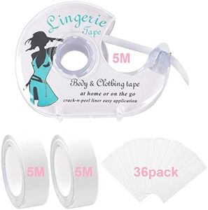 AUXSOUL Fashion Tape, Doppelseitiges Klebeband, Doppelseitig Transparent Fixierband für den Körper, Body Tape für Kleider, Doppelseitiges Klebeband Kleidung mit Abroller, Rollen, Individuelles Paket