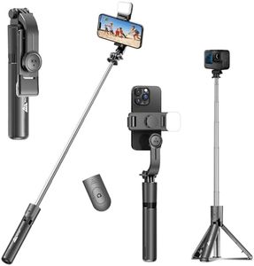 WeCool S3-L Selfie Stick Tripod, Detachable LED Light & Wireless Remote, 3-in-1 Extendable Selfie Stick with Sturdy Tripod Stand, Ideal for Vlogging & Travel, Compatible with All iPhone & Smartphones