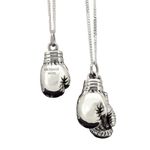 Genuine 925 Sterling Silver Personalised Boxing Glove Necklace/Gifts Ideas For Him, Her and Kids/Free Engraving Service/Quality Handmade Silver - KIMNKIM (L)