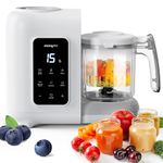 MOMYEASY Baby Food Maker, Baby Food Steamer and Puree Blender, Food Processor Chopper Grinder Steamer in-One, Auto Cooking & Grinding with Touch Control Panel&Self Cleans, BPA-Free