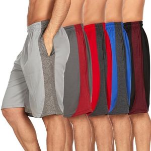 DARESAY 5 Pack Mens Shorts – Men's Activewear Performance Athletic Shorts with Pockets for Basketball Gym Sports Training – Up to 3XL