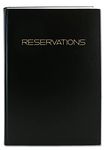 BookFactory Reservations Book, 365 Day Table Reservations, Restaurant Dinner Reservations 408 Pages, 8 7/8" x 13 1/2" Black Imitation Leather, Smyth Sewn Hardbound LOG-408-OCS-A-LKT79-(Reservations)