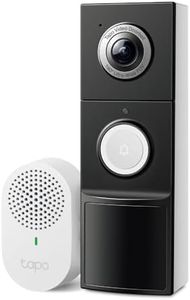 Tapo D235 2K 5MP Doorbell Camera Wireless 180°DFOV Ultra-Wide Video Doorbell Wireless or Wired,Battery 210 Day,Ring Chime Included,Head-to-Toe View IP66,TP-Link Free AI Detection,Alexa,No Monthly Fee