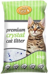 Feline First Cat Litter Crystals, 4kg - Swiftly Absorbs Liquid Waste, Neutralises Unpleasant Smells, Lightweight for Less Waste, Easy Maintenance - Ideal for Environmentally Conscious Cat Owners.