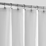 ALYVIA SPRING Extra Long Fabric Shower Curtain Liner Waterproof - 72" x 96", Soft & Lightweight X-Long Shower Curtain with Magnets, Machine Washable - 72x96, White