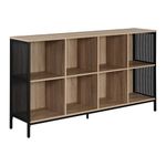 OSP Home Furnishings Ace Contemporary Modern Storage Cube Bookcase, 8 Cubes, River Oak Finish