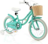 HONEY JOY Kids Bike, 16 Inch Retro Toddler Bikes w/Training Wheels, Handbrake & Coaster Brake, Steel Frame, Fully Enclosed Chain, Adjustable Handlebar & Seat, Kids Bicycle for Girls Boys Age 3-8