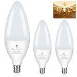 Sailstar E12 Candelabra LED Light Bulbs, 60 Watt Equivalent, 500LM Ceiling Fan Light Bulbs Warm White 3000K, B11 Type B LED Bulb, Small Base Chandelier Light Bulbs 5W, CRI 85, Non-dimmable, 3 Pack