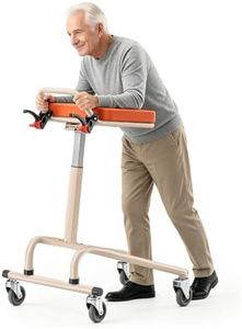 Rollator Walker for Seniors, Stand Assist Mobility Aid for Rehab, Khaki