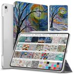 DuraSafe Cases iPad PRO 11 Inch 1st [ PRO 11 2018 1 Gen ] A1980 A1934 A2013 A1979 MTXN2HN/A MTXP2HN/A MTXR2HN/A Trifold Printed Hard Smart PC Transparent Back Cover - Color Emblem