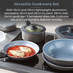 Tower Freedom 13-Piece Cookware Set – Non-Stick Pots and Pans