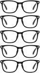 CCVOO 5 Pack Reading Glasses Blue L