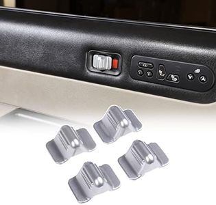 Car Central Door Lock Switch Cover，Car Children Safety Switch Lock Button Trim Cover for Hummer H2 2003-2009 (Chrome)