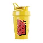 Childish Energy Drink Shaker Bottle - Shaker Bottle for Energy Drink Powder and Lump-Free Shakes - Leak-Proof & Sturdy Gym Shaker Cup - Protein Mixer to Stay Energised - 400ml/13.5oz, Yellow