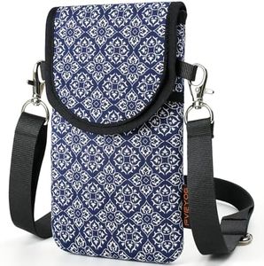 FVRYOG Neoprene Phone Sleeve Pouch Case Bag for Men Women w/Crossbody Strap/Neck Lanyard for iPhone 17/16/15/14 Pro Max, Samsung S25，Pixel 10