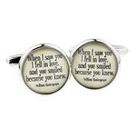 GTR-Prestige Giftware When I saw you I fell in love Shakespeare Quote Cufflinks Boxed X2BOC119