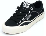 Skate Shoes for Men Women Low Top Pro Skateboard Training Casual Sneakers Black