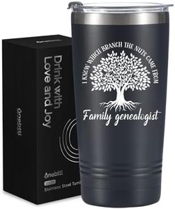 Onebttl Genealogy Gifts for Genealogists, Family Researcher Gifts, 20oz Travel Insulated Tumbler with Straw, Brush, and Lid