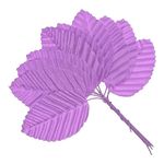 PATIKIL 4.3" Artificial Silk Leaf, 200 Pcs Artificial Leaves Stems Fake Leaves Bulk Fake Rose Wire Crafts Leaves for Home Office Decor, Purple