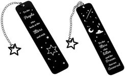 Inspirational Bookmark Gifts for Women Funny Fantasy Book Lover Gifts for Friends Nerds Bookish Fans Reader Birthday Christmas Graduation Gifts for Women Men, to The Star Bookmark 1PCS Double-Sided