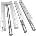 VEVOR BBQ Burners Replacement, Stainless Steel Burner Grill Part Kit, 3 Packs BBQ Burners Replacement, Grill Burner Replacement w/Air Flap Barbecue Replacement Parts w/Evenly Burning for Gas Grills