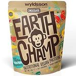 Vegan Protein Powders (1kg) - 28 Servings - EarthChamp by Wyldsson - Plant Based Chocolate Protein Powder Shake - Dairy Free - Lactose Free (Choc)