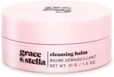 grace & stella Cleansing Balm - Makeup Remover Balm - Moisturizing Oil Makeup Remover Cleanser - Deep Cleansing Face Balm, Vegan Fragrance Free Makeup Melting Balm (41 g/1.5 oz)