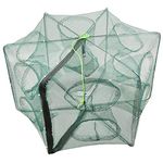 HunterBee Fishing Bait Trap Foldable Crab Crayfish Fish Minnow Crawdad Shrimp Net Cast Portable-12 Holes