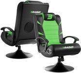 BraZen Kids Gaming Chairs for Kids Gaming Chair with Speakers Subwoofer Bluetooth Compatible All Games Consoles Small Junior Foldable Rocker Video Games Chairs Speakers British Brand Pride – Green