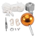 Flag Pole Repair Kit, Flagpole Accessories Kit - 1pcs Pulley / 1pcs Ball / 1pcs Cleat / 1pcs Braided Rope / 2pcs Screws / 2pcs Plastic Clips