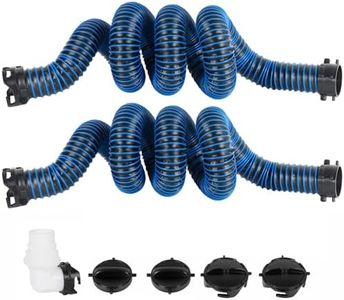 OUTPRIZE 20FT RV Sewer Hose, 24 Mil Heavy Duty TPE Material for Abrasion Resistance and Crush Protection, Camper Sewer Hose Kit with Pre-Attached Bayonet Fittings, 4-in-1 Adapter Elbow and Wrench
