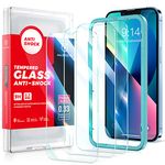 SmartDevil 3 Pack Screen Protector for iPhone 14 /iPhone 13/iPhone 13 Pro (6.1 Inch), [Easy Installation Frame][Military Grade Shatterproof] HD Bubble Free 9H iPhone 13 Tempered Glass-Case Friendly