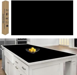 72''x36''(180cmx90cm) Extra Large Silicone Mat for Kitchen Counter, Heat Resistant Countertop Protector, Non-Slip Waterproof Kitchen Island Mat, Easy to Clean, Black