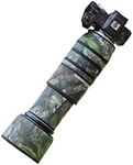 COMEOXO Lens Cover Camouflage Stretch Fabric Camera Rain Cover for Canon RF 100-500mm F4.5-7.1 L is USM Lens Protection Sleeve （Color: 2X Extended Range Mirror# Green Leaf Camouflage ）
