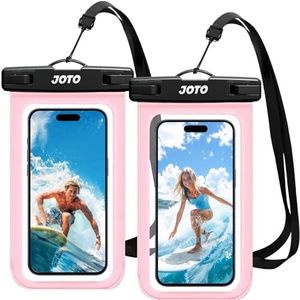 JOTO Custodia Impermeabile Smartphone 30M/IPX8, Universale Cover Subacquea per iPhone 15 14 13 12 11 Pro Max Plus XS XR X 8 Galaxy S23 S22 S21 S20 Fino a 7"-2 Pezzi