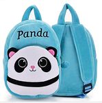 Frantic 2-Pocket Velvet Material Sky Blue Panda Standard Backpack School Bag Boys Girls Baby For 2 To 5 Years Baby/Boys/Girls Nursery, Preschool, Picnic(Best Skyblue Panda) Standard,10 Litres