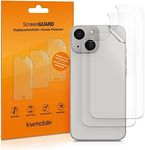 kwmobile Set of 3X Back Covers Compatible with Apple iPhone 13 Mini - Back Screen Protector Pack Transparent Protective Films