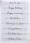 DDOUJOY Words Just for You Happy Birthday Anniversary Best Wishes Congratulations Clear Stamps for Card Making Decoration and DIY Scrapbooking 2111522