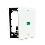 DIYTECH 1 Port SC APC Simplex Fiber Optic Wall Plate, Optical Wall Plate, Fiber Wall Plate w/ 1-Gang Mounting Bracket